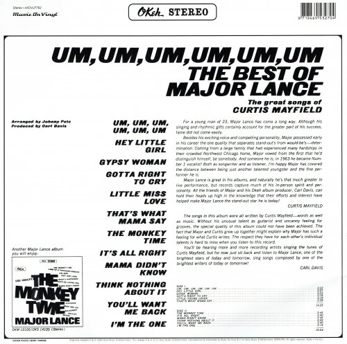 Major Lance - Um, Um, Um, Um, Um, Um - The Best Of Major Lance (2013) LP