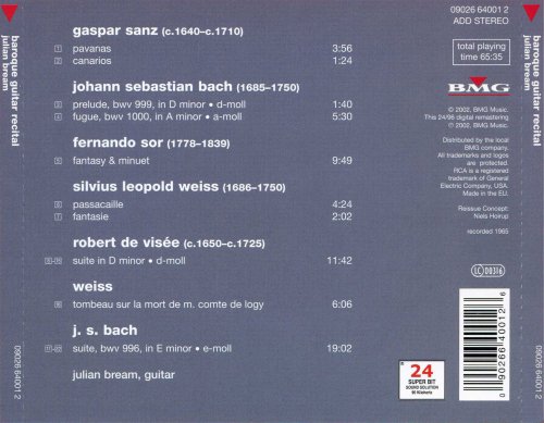 Julian Bream - Baroque Guitar Recital (2003)