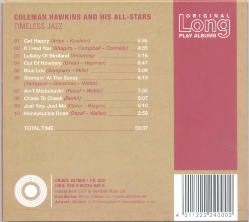 Coleman Hawkins And His All-Stars - Timeless Jazz (2007)