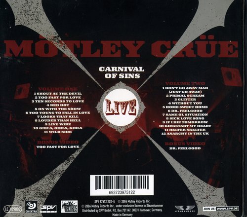 Motley Crue - Carnival Of Sins Live (2CD) (2006) CD-Rip