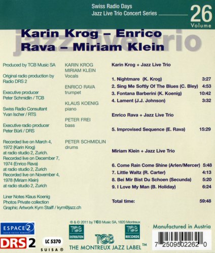 Jazz Live Trio With Karin Krog, Enrico Rava, Miriam Klein - Jazz Live Trio With Guests (2011)