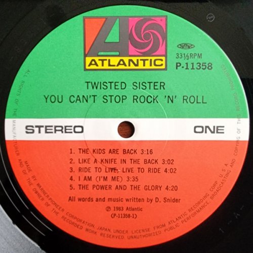 Twisted Sister - You Can't Stop Rock 'N' Roll (1983) LP