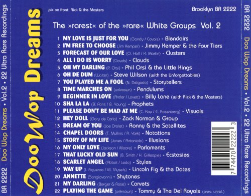 VA - Doo Wop Dreams: The 'Rarest' Of The 'Rare' White Groups Vol.2 (1995)