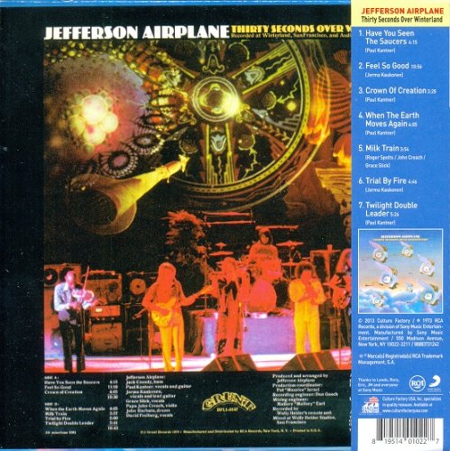 Jefferson Airplane - Thirty Seconds Over Winterland (1973) [2013]