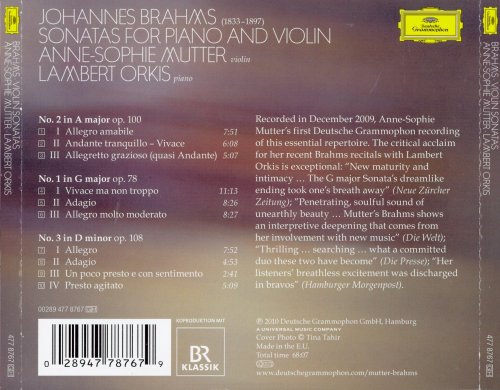 Anne-Sophie Mutter, Lambert Orkis - Brahms: The Violin Sonatas (2010) CD-Rip