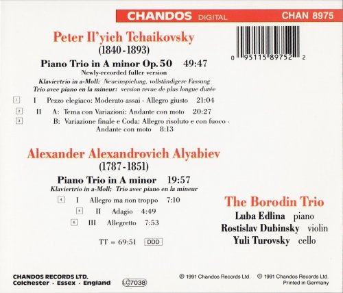 The Borodin Trio - Tchaikovsky, Alyabiev: Piano Trios (1991) CD-Rip