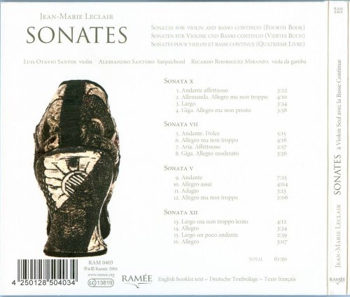 Luis Otavio Santos, Alessandro Santoro, Ricardo Rodriguez Miranda - Jean-Marie Leclair: Sonates (2004) CD-Rip