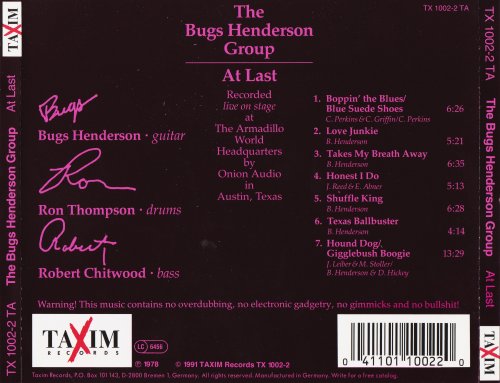 The Bugs Henderson Group - At Last (1991) CD-Rip