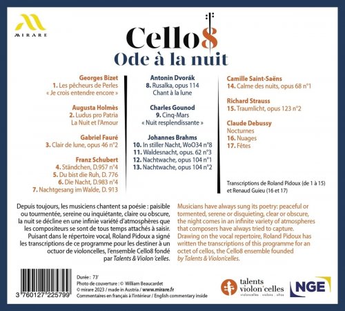 Cello8 & Raphaël Pidoux - Ode à la nuit (2023) [Hi-Res]