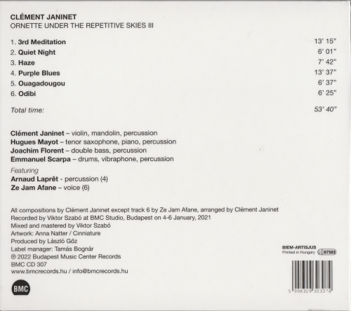 Clement Janinet - Ornette Under the Repetitive Skies III (2022) CD Rip