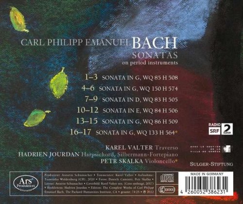 Karel Valter, Hadrien Jourdan - C.P.E. Bach: Sonatas for Traverso & Harpsichord (2023)