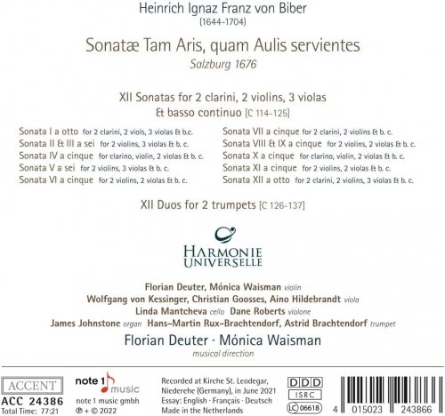 Florian Deuter, Harmonie universelle, Monica Waisman - Biber: Sonatae tam aris quam aulis servientes (2023)