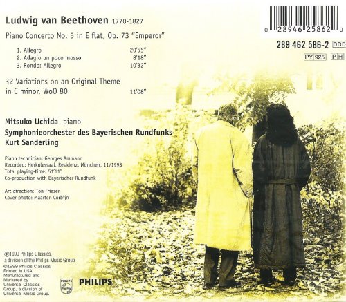 Mitsuko Uchida, Kurt Sanderling - Beethoven: Piano Concerto No.5, Variations in C minor (1999) CD-Rip