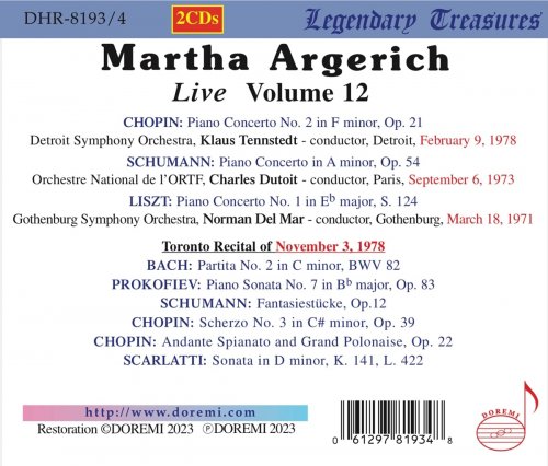 Martha Argerich - Martha Argerich, Vol. 12 (Live) (2023)