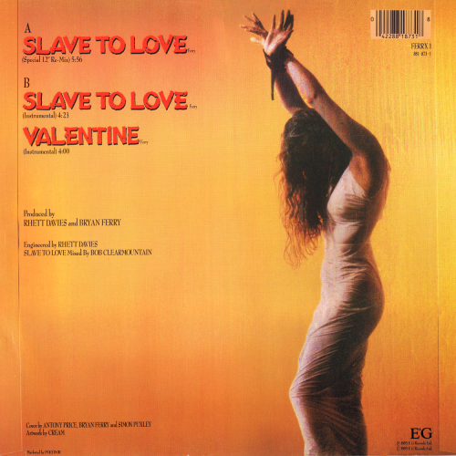 Bryan Ferry - Slave To Love (UK 12") (1985)