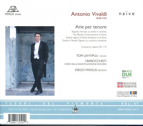 Topi Lehtipuu, I Barocchisti - Vivaldi: Arie per tenore (2010)