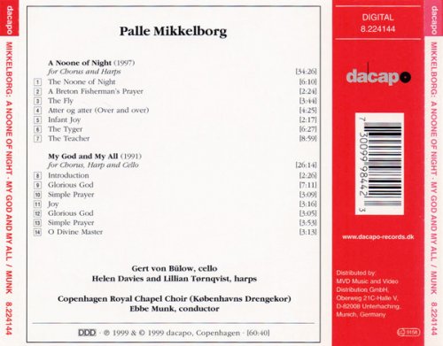 Copenhagen Royal Chapel Choir, Ebbe Munk - Palle Mikkelborg: A Noone of Night & My God and My All (1999)