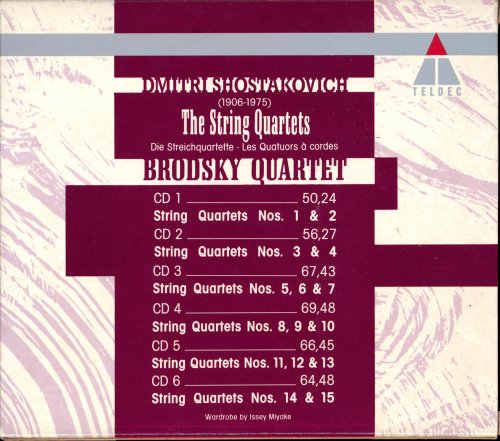 Brodsky Quartet - Shostakovich: The String Quartets (1990) [6CD Box Set]