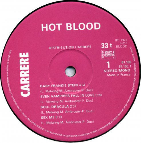 Hot Blood ‎- Dracula And Co (1977) LP