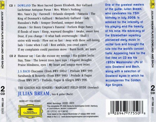 Julian Bream - Julian Bream plays Dowland & Bach (2008) CD-Rip