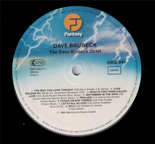 Dave Brubeck Octet - Dave Brubeck Octet (1984) LP