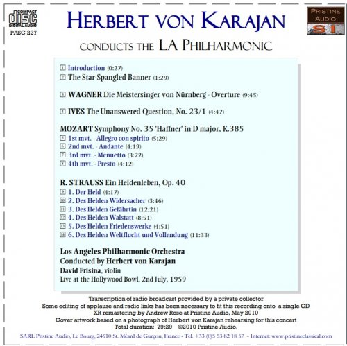 Herbert von Karajan - Karajan in Hollywood (1959) [2010] Hi-Res