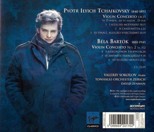 Valeriy Sokolov, Tonhalle Orchestra Zurich, David Zinman - Bartok, Tchaikovsky: Violin Concertos (2011) CD-Rip