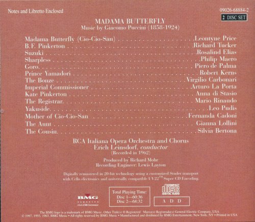 RCA Italian Opera Orchestra, Erich Leinsdorf - Puccini: Madama Butterfly (1997)