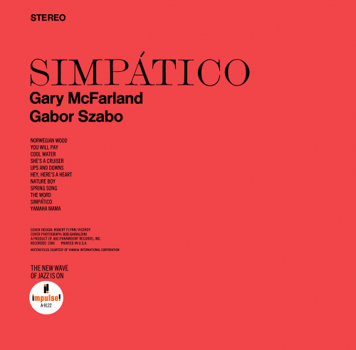 Gary McFarland & Gabor Szabo - Simpatico (1966) LP