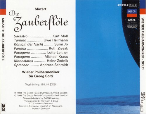 Uwe Heilmann, Ruth Ziesak, Sumi Jo, Michael Kraus, Georg Solti - Mozart: Die Zauberflote (1991)