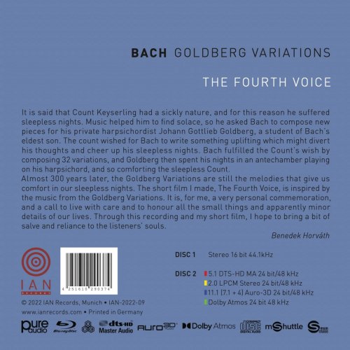 Benedek Horvath - Bach: Goldberg Variations (The Fourth Voice) (2023) [Hi-Res]