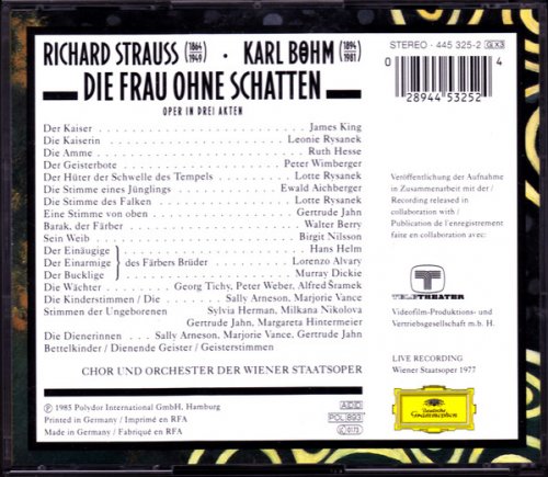 Birgit Nilsson, Leonie Rysanek, Ruth Hesse, Karl Bohm - Strauss: Die Frau ohne Schatten (1994)