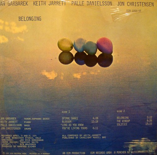 Jan Garbarek, Keith Jarrett, Palle Danielsson, Jon Christensen - Belonging (1974) LP