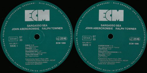 John Abercrombie & Ralph Towner - Sargasso Sea (1974) LP
