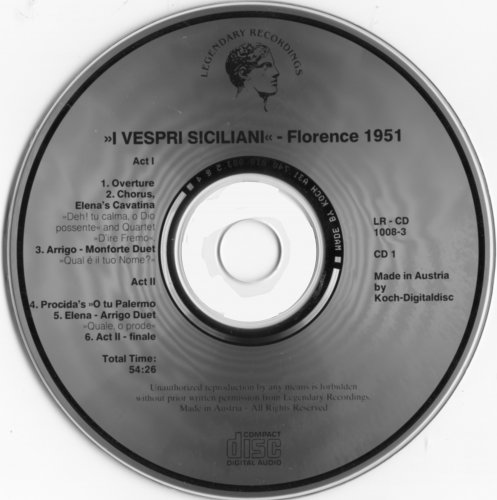 Maria Callas, Boris Christoff, Giorgio Kokolios, Erich Kleiber - Verdi: I Vespri siciliani (1990)