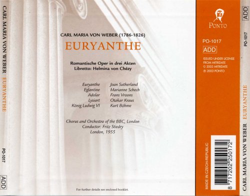 Joan Sutherland, Kurt Bohme, Marianne Schech, Fritz Stiedry - Weber: Euryanthe (2003)