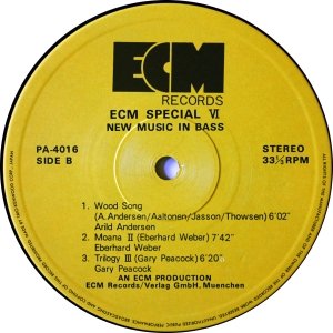 VA - ECM Special VI - New Music In Bass (1978) LP