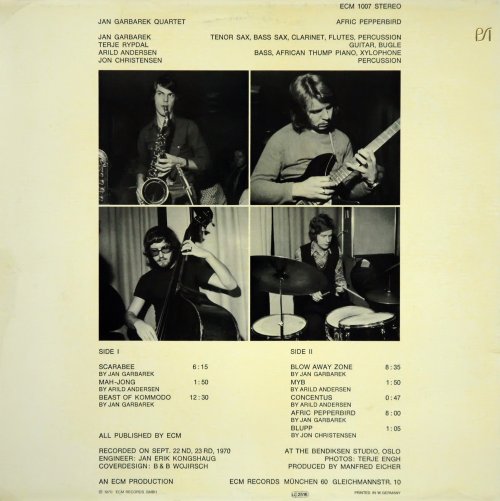 Jan Garbarek Quartet - Afric Pepperbird (1970) LP