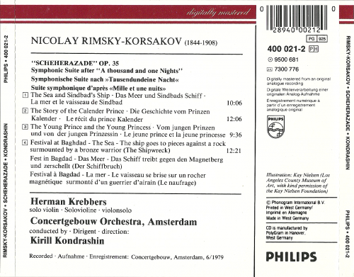 Kirill Kondrashin - Rimsky-Korsakov: Scheherazade (1989)