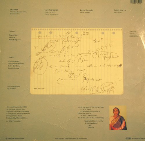 Shankar, Garbarek, Hussain and Gurtu - Song For Everyone (1985) LP