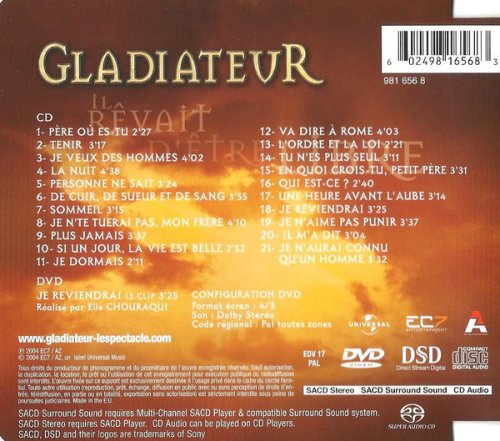 Maxime Le Forestier, Michel Amsellem, Elie Chouraqui - Gladiateur (2004) [SACD]