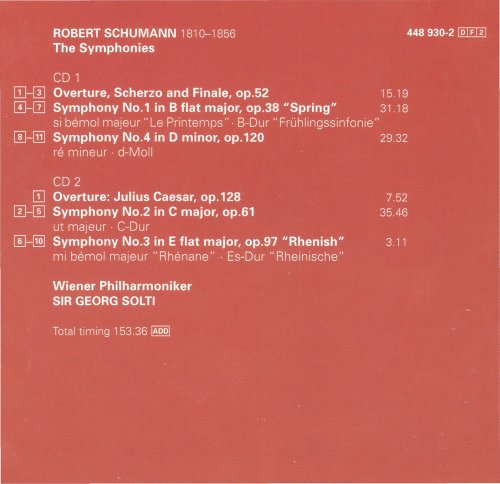 Wiener Philharmoniker, Sir Georg Solti - Schumann: The Symphonies (1999)