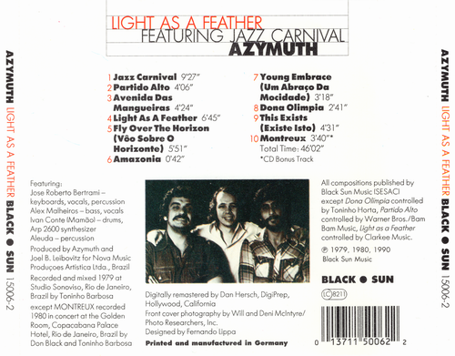 Azymuth - Light As A Feather (1979) CD Rip