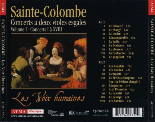 Les Voix Humaines - Sainte-Colombe: Concerts a deux violes esgales, Volume 1 (2003) CD-Rip