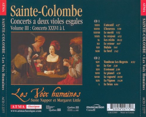 Les Voix Humaines - Sainte-Colombe: Concerts a deux violes esgales, Volume 3 (2005) CD-Rip