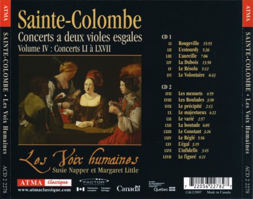 Les Voix Humaines - Sainte-Colombe: Concerts a deux violes esgales, Volume 4 (2007) CD-Rip