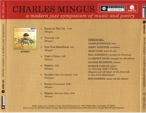 Charles Mingus - A Modern Jazz Symposium of Music and Poetry with Charlie Mingus (1957)