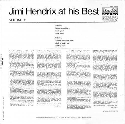 Jimi Hendrix - Jimi Hendrix At His Best (Volume 2) (1972) LP