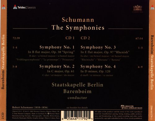 Staatskapelle Berlin, Daniel Barenboim - Schumann: The Symphonies (2004)