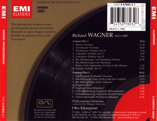 Otto Klemperer - Wagner: Orchestral Music (2002)